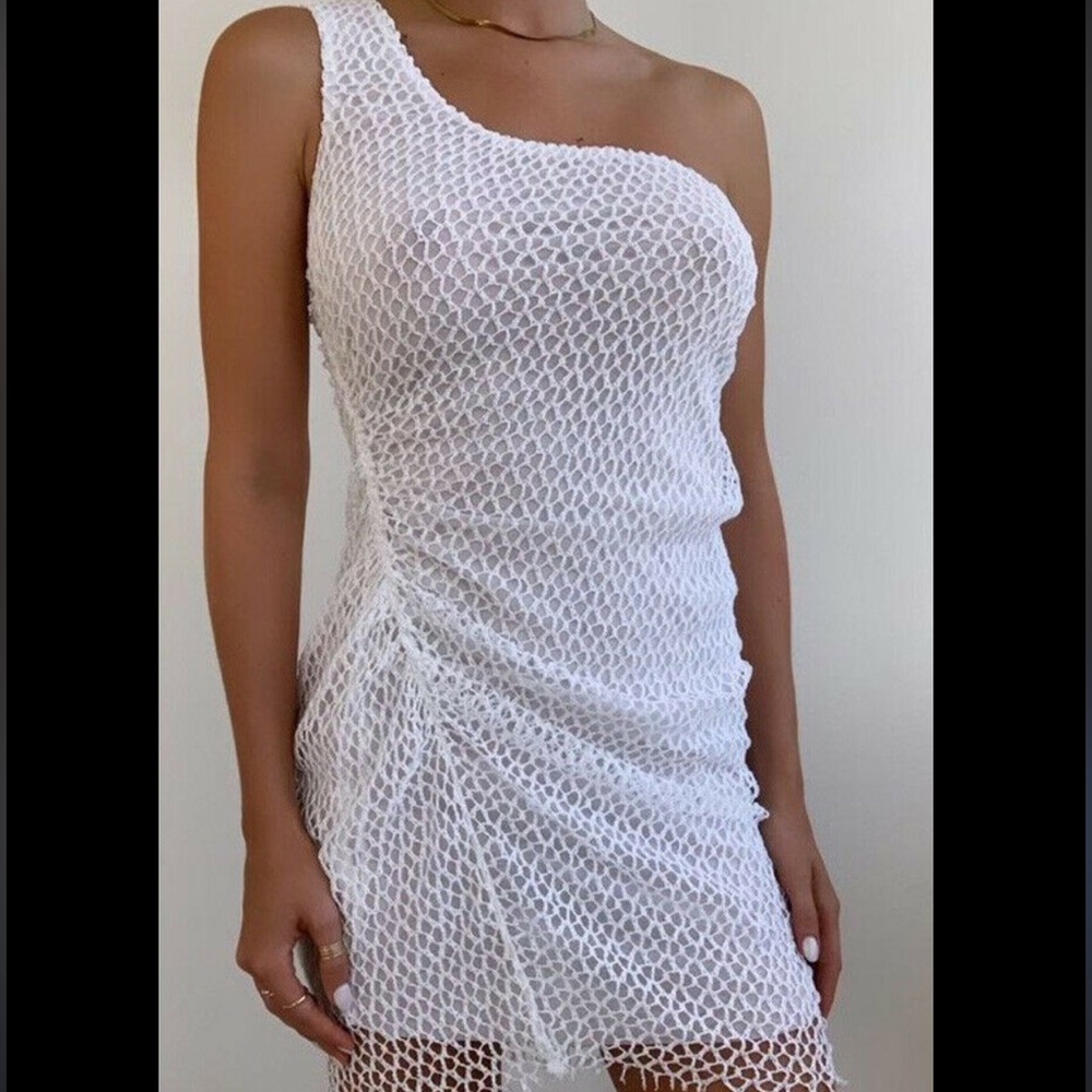 IRO Elegant White Mesh Dress